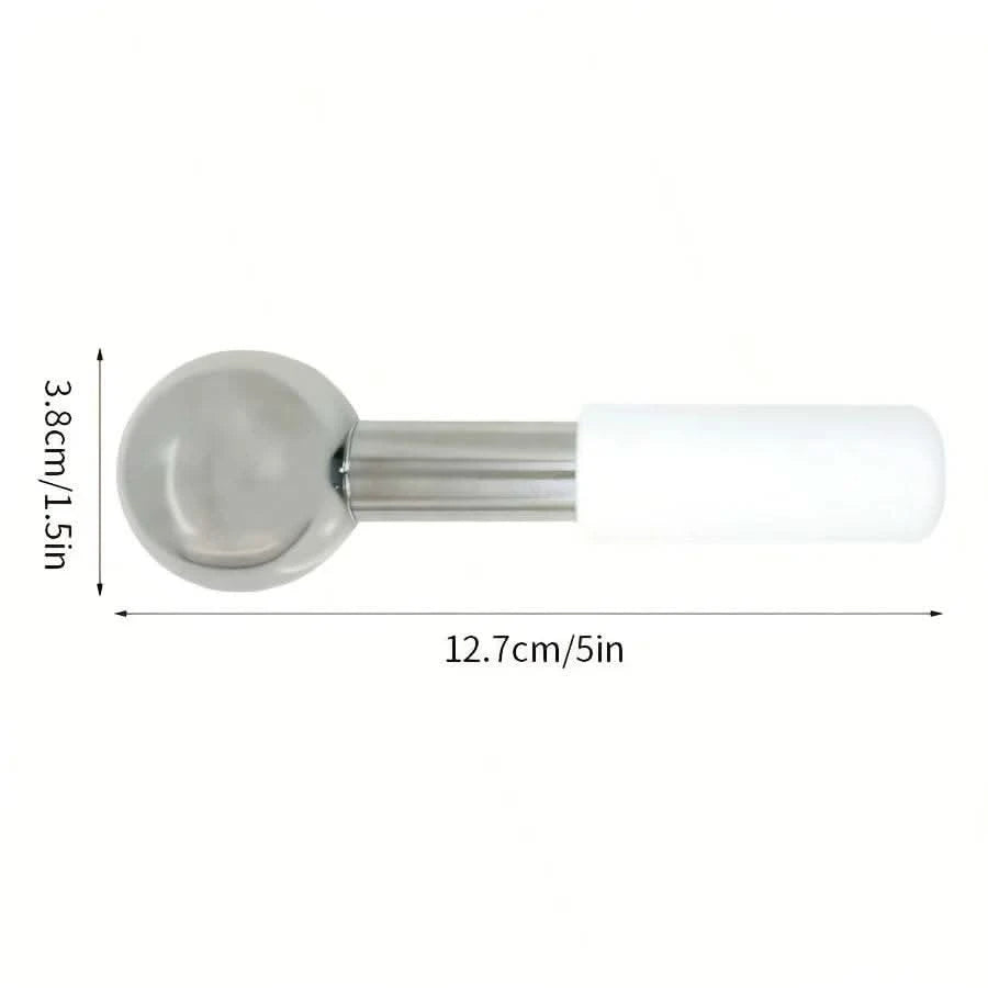 1PC Facial Ice Hockey Cold and Hot Stainless Steel Facial Roller Beauty Spa Cooling Ball, Low-temperature Freezing Rod - M & M Global