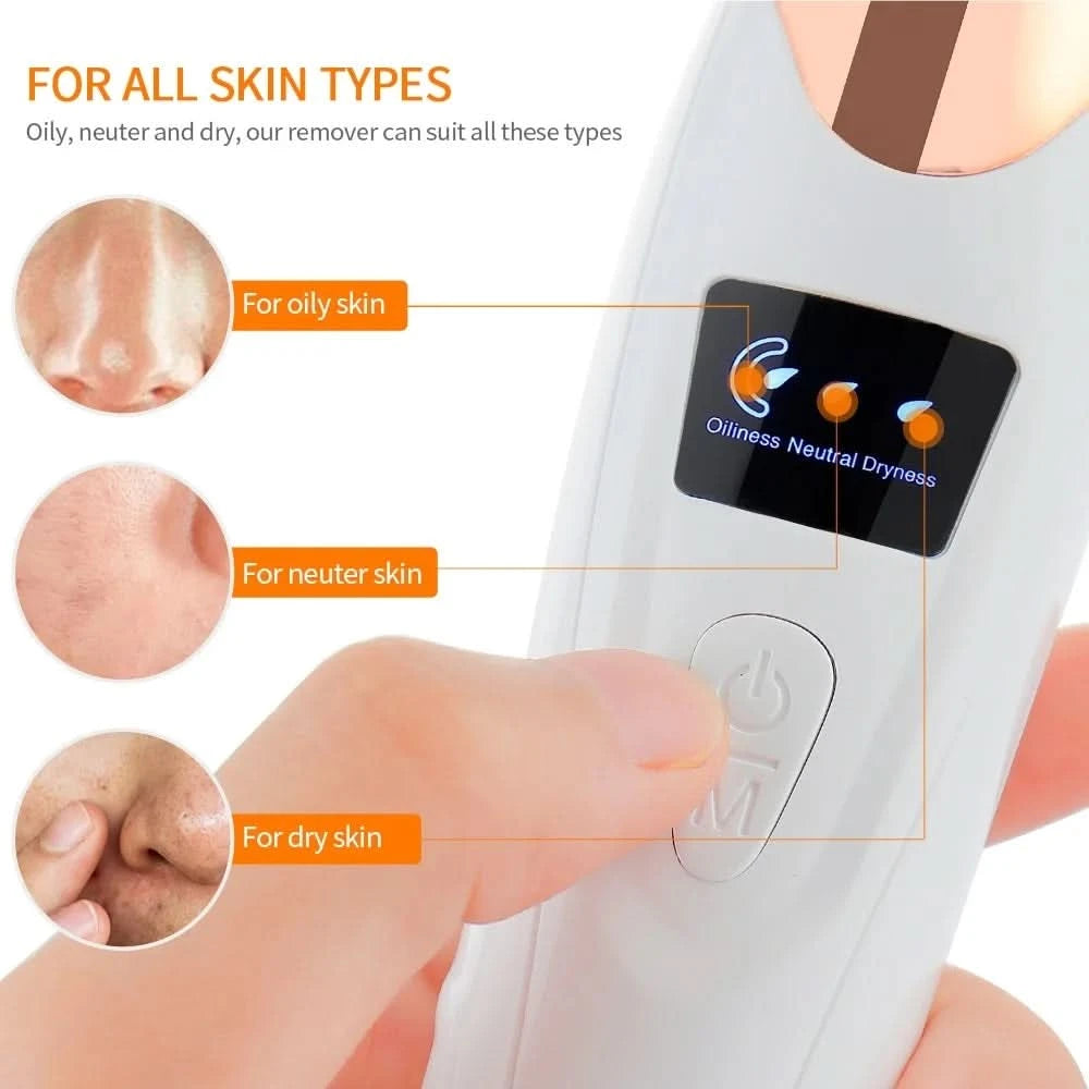 Nose Blackhead Remover Face Cleansing Beauty Machine Facial Suction Cleaner Pimple Dead Skin Remover Extractor Skin Care Tools - M & M Global