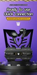 Ship From US Transformers TF-T01 Gaming Earphones Bluetooth 5.4 ENC Noise Reduction Headphones HD Call Music Earbuds Bumble Bee