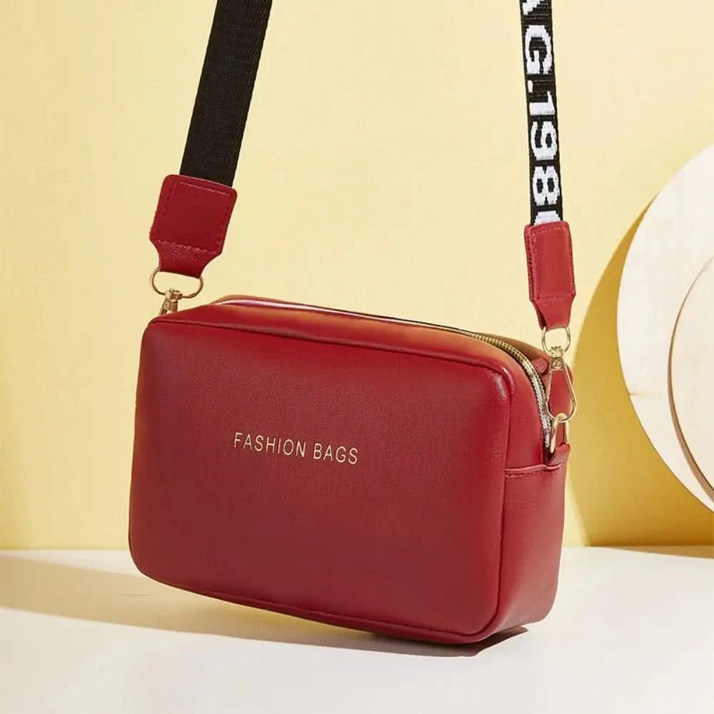 Women Handbag and Purse Simple Designer Fashion Casual Messenger Bag Wide Strap Shoulder Bag Female Small Phone Crossbody Bag - M & M Global