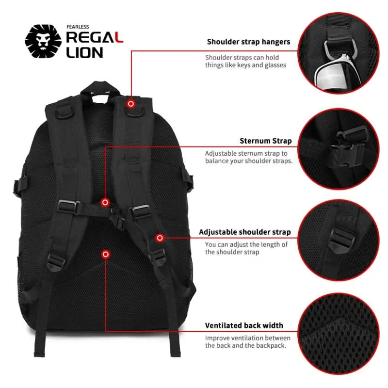 Men's Backpack Multifunctional Travel Backpack Large Capacity Outdoor Sports Bag Adjustable Strap/Zipper Bag Tactical Bag Men - M & M Global