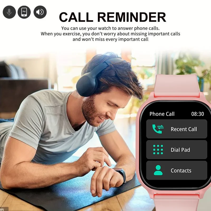 Smartwatch, Multi-Sport Mode for Men and Women, Sports Tracking, Compatible with IPhone/Andriod