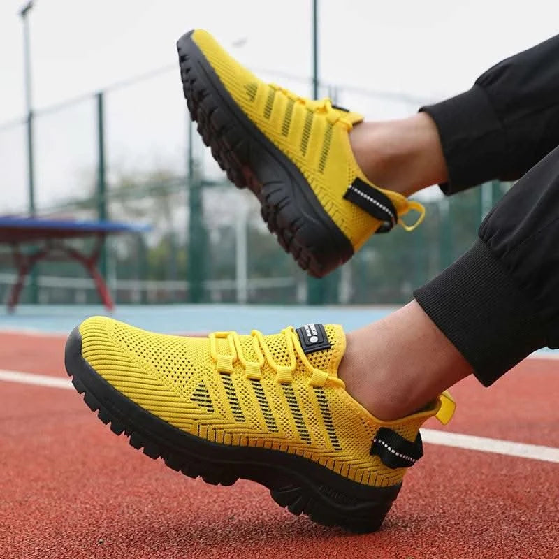 2025 Men's Running Shoes Knitted Mesh Breathable Fashion Casual Sports Shoes Comfortable Fitness Lightweight Men's Casual Shoes - M & M Global