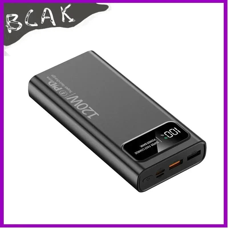 Quality BCAK New 120W Power Bank 20000mAh Super Fast Charging Large Capacity Mobile Power Supply - M & M Global