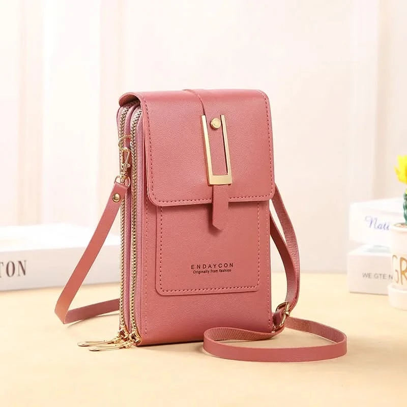 Touch Screen Cell Phone Messenger Bags Women Purse and Handbag Mini Shoulder Bag Pink Small Hand Bag Crossbody for Women  bolsos - M & M Global