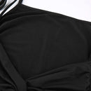Fashion Strappy Ruched Sexy Black Dress Irregular Elegant Backless Long Dress Party Summer Dresses Women Clothes Vintage Dress - M & M Global