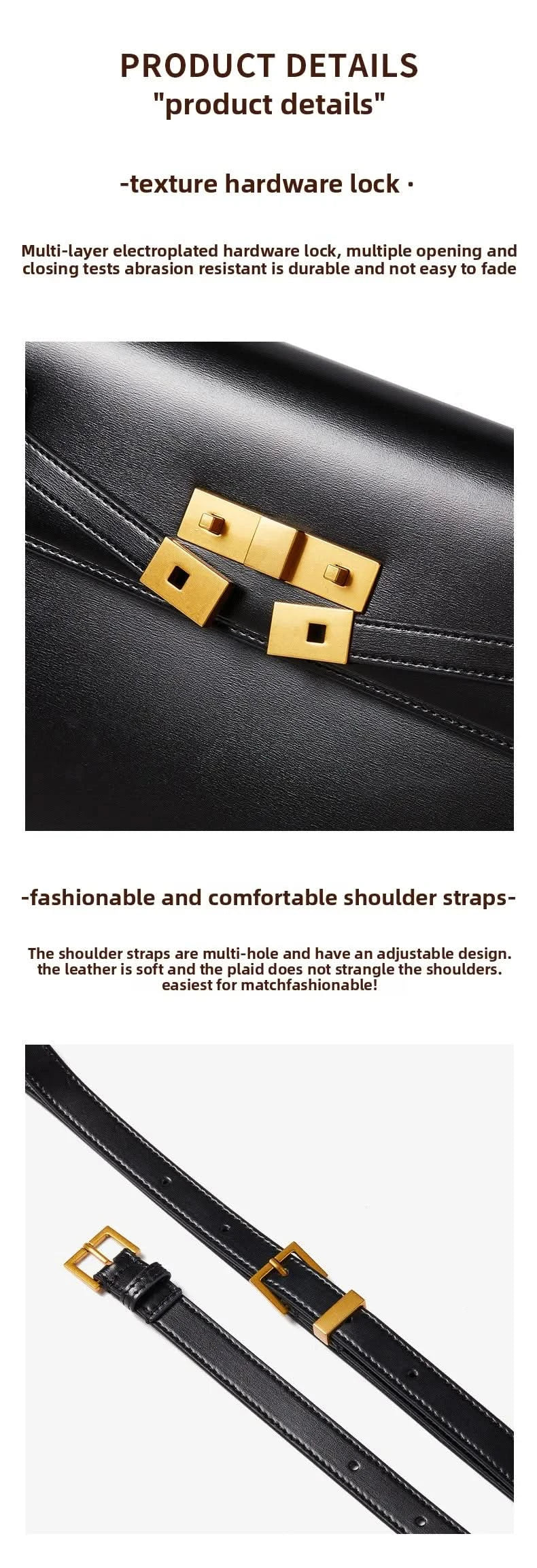 Manhattan handbag,  retro high-end feeling, underarm mailman baguette bag - M & M Global