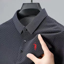 High end customized summer new best-selling Paul embroidery ice silk short sleeved men's business casual comfortable POLO shirt