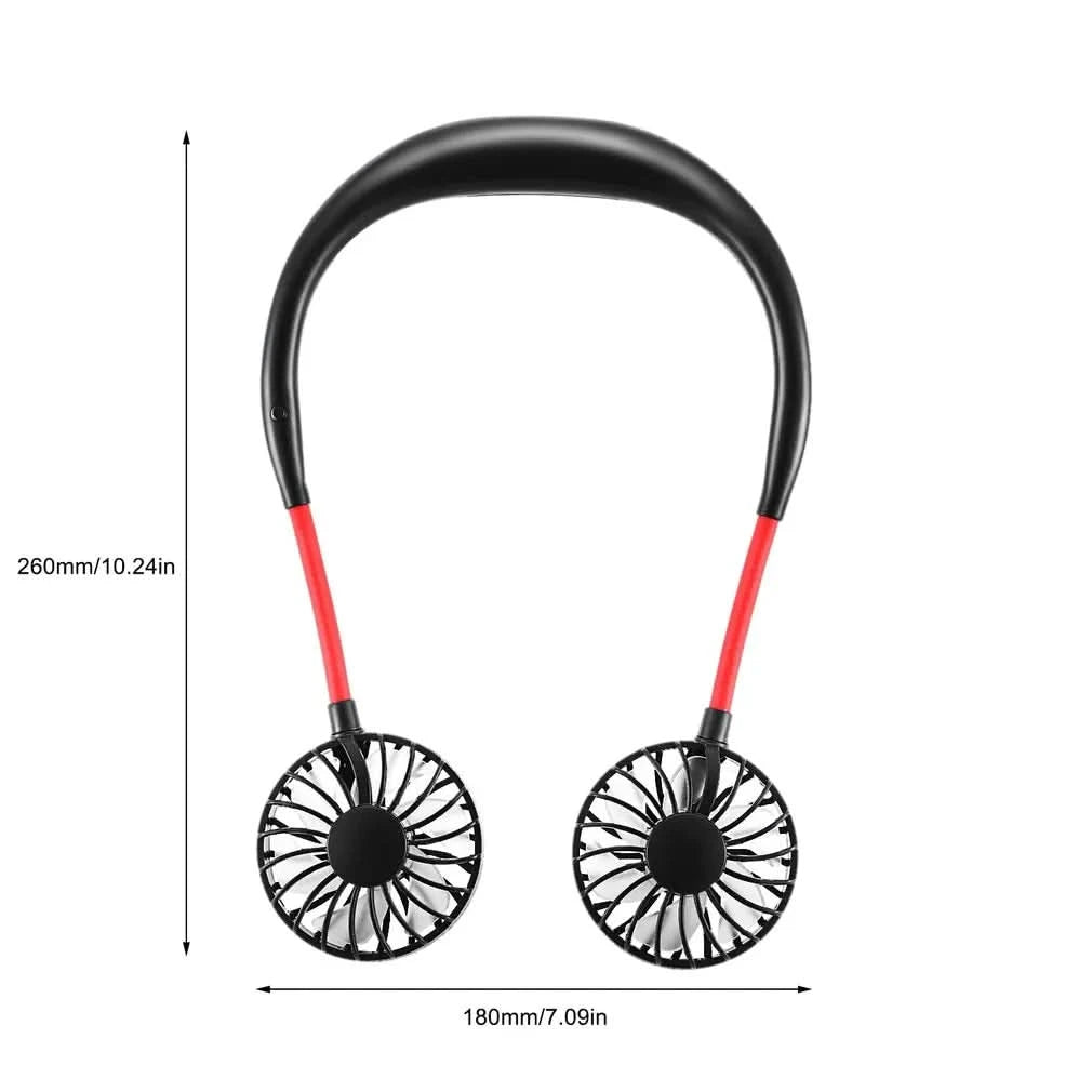 USB Charging Lazy Neck Fan Rechargeable Practical Wearable Sports Fan Convenient Outdoor Indoor Portable Fan - M & M Global