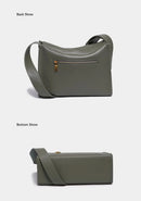 Zency Women's Messenger Bag Soft Genuine Leather Crossbody Bag Satchel Large Capacity Pockets Designer Dark Green Handbag - M & M Global