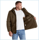 LZLLTT Men Winter Warm Parkas Mens Fleece  Jacket Parkas Men Casual Cotton Outdoor Fur Trench Padded Jackets Coats