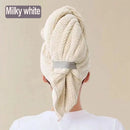 Microfiber Hair Towel Extra Large Wrap Quick Dry Hair Towel Wrap With Elastic Band , Ultra Absorbent Soft Hair Towel Wrap Turban - M & M Global