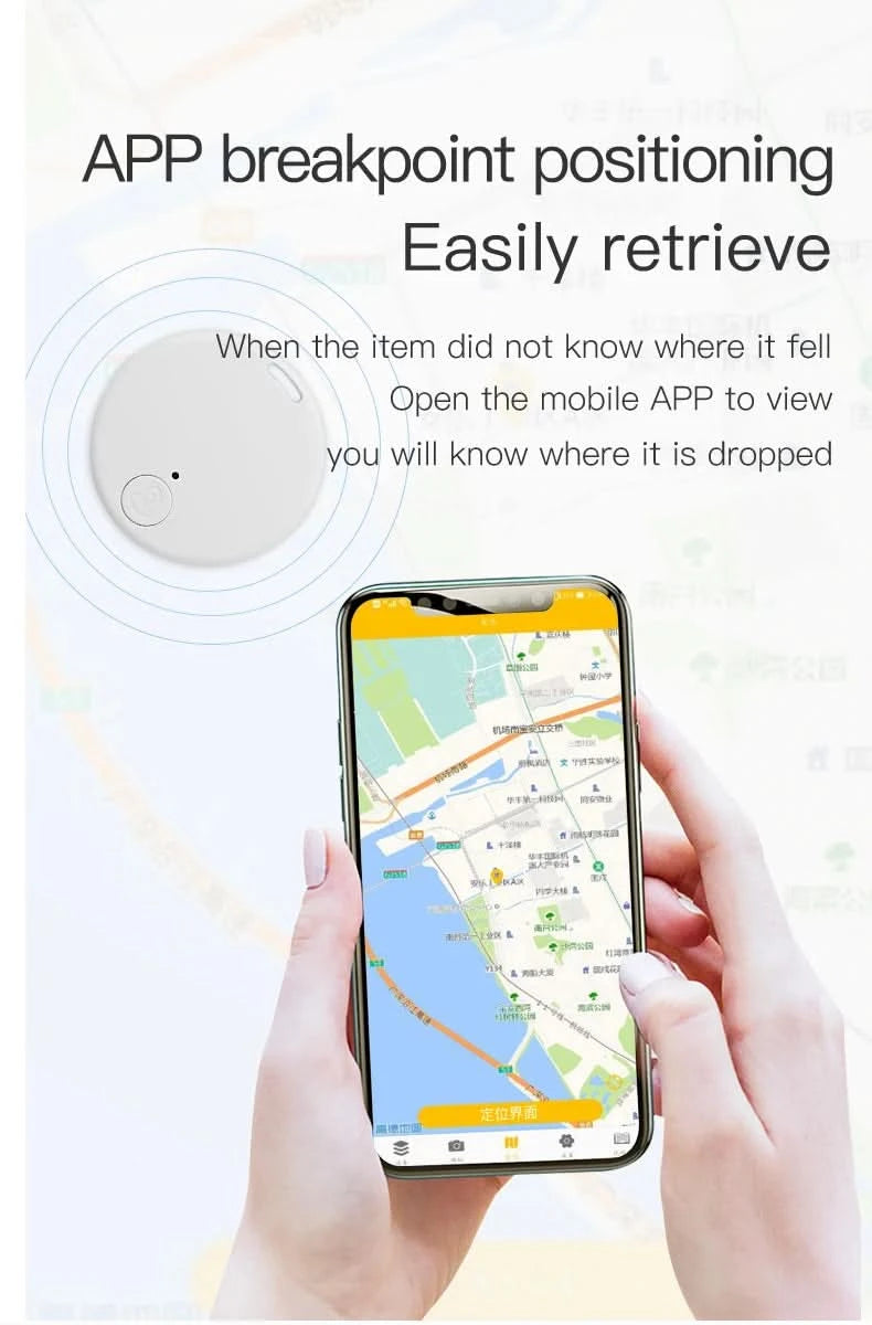 Mini GPS Locator AntiLost Alarm Wallet Keychain Smart Tag Bluetooth-Compatible Tracer Keychain Dog Pet Child Tracker Key Finder - M & M Global