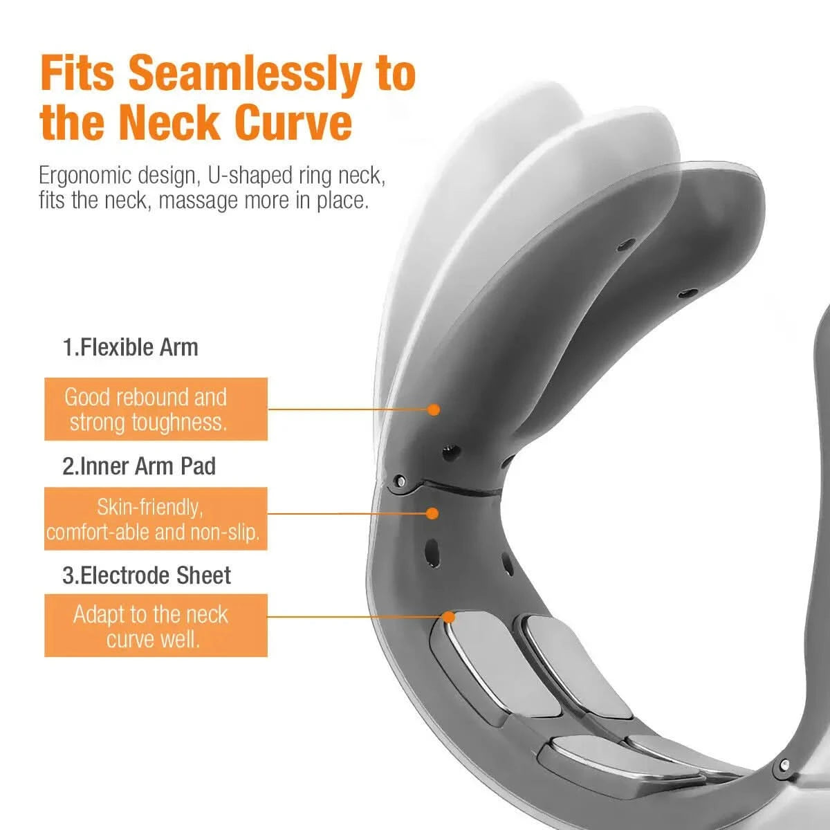 Electric Neck Shoulder Pulse Massager Kneading 4 Head TENS Magnetic Pulse Heating Cervical Vertebra Relax Pain Relief Massage - M & M Global