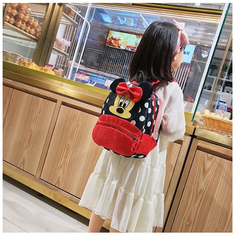 Disney Cartoon Backpack For Baby Boys Girls Minnie Mickey Mouse Children Lovely Schoolbag Kindergarten Schoolbag Kids Gift - M & M Global