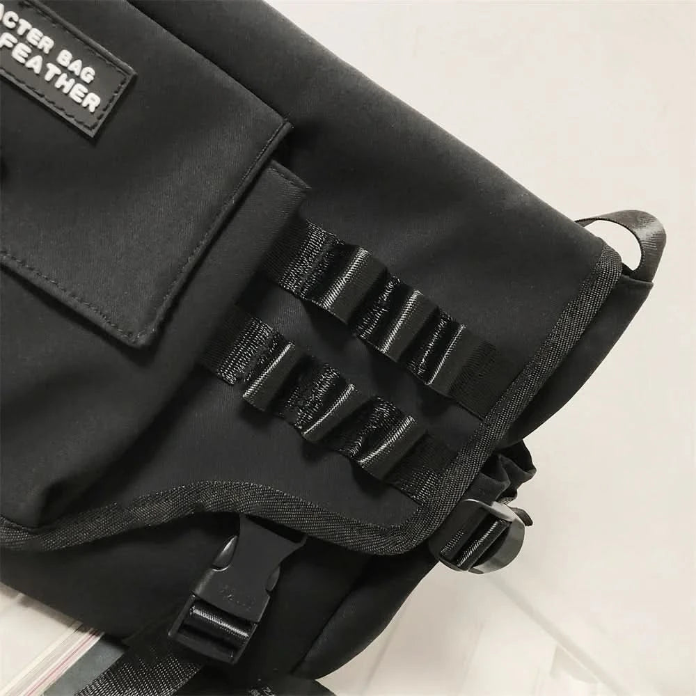 Unisex Nylon Fabric Messenger Bags Multi Pockets Large Capacity Shoulder Shopper Tote Bag Student School Satchels Female Handbag - M & M Global