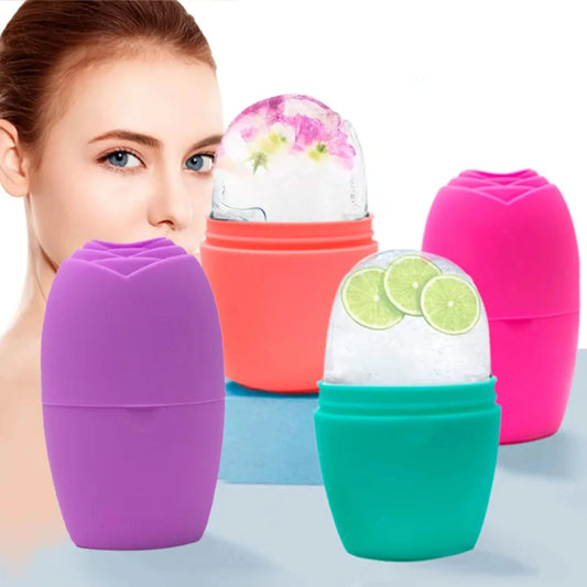 Skin Care Face Lifting Contouring Tool Silicone Ice Cube Trays Ice Globe Ice Balls Face Massager Facial Roller Reduce Acne - M & M Global