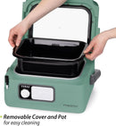 06016 6-Quart Nomad Traveling Slow Cooker, Locking Lid, Dry Erase Board, Green - M & M Global