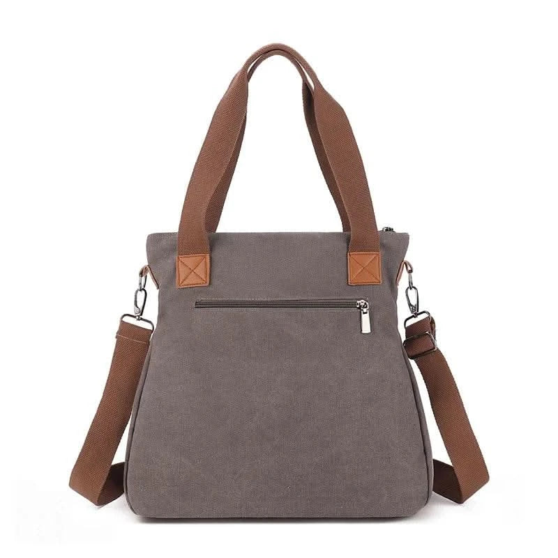 Cross-border large-capacity canvas women's bag, casual cross-body bag, Korean-style fashionable tote bag, simple handbag, new st - M & M Global