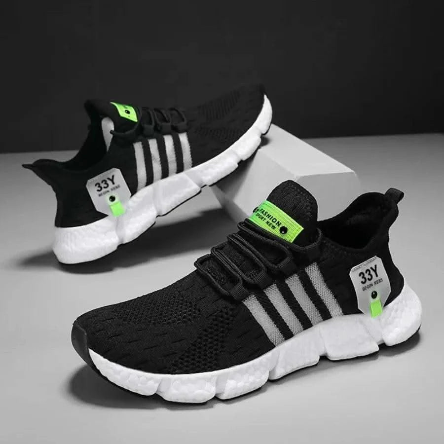 Breathable Mesh Men Shoes Trendy Lightweight Walking Flats Plus Size Male Tennis Sneakers Outdoor Running Fitness Shoes 2025 - M & M Global