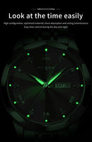 OLEVS Men's Watches Causal Fashion Original Quartz Watch for Man Waterproof Stainless Steel Luminous Date Week Trend Dress Reloj - M & M Global