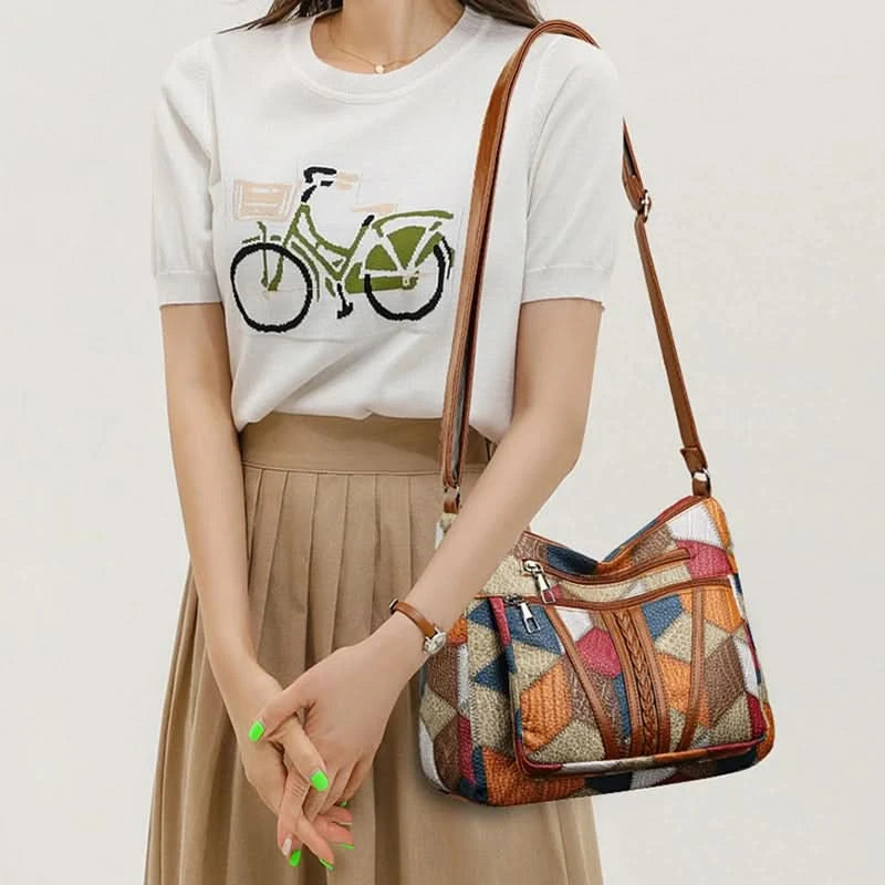 Women's Elegant Vintage Crossbody Bag Trendy HandBag Fashion Multi-pockets Shoulder Bag All-match Retro Crossbody Bag for Daily - M & M Global