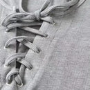 Autumn Sexy Women T Shirts Korean Lace Up Slim Long Sleeve Female Casual Tees Y2k Fashion New All Match Ladies Crop Tops