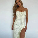 Women Elegant Floral Beach Vacation Bodycon Streetwear Long Dress 2024 Summer Clothes Wholesale Items For Business - M & M Global