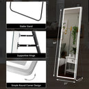JHK Led 64"x21" Full Length Mirror Standing Hanging or Wall-Mounted Mirrors with Stand Aluminum Alloy Frame For Living Room