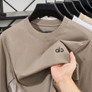 High end fashion men's brand exquisite letter badge long sleeved spring and autumn comfortable casual zipper decoration T-shirt