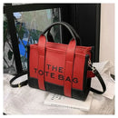 Hot Sale Of The Season New Women's PU Leather 3D Square Shoulder Bag Letter Tote Bag Color Block Fashionable Ladies Crossbody Ba - M & M Global