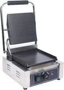 Commercial 1800W Panini Press Grill, Dual-Sided Electric Griddle Machine with Non-Stick Surfaces, Adjustable Temperature Control - M & M Global