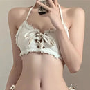 650 European and American hot girls sexy denim bikini women beach vacation summer split swimsuit strap small chest - M & M Global