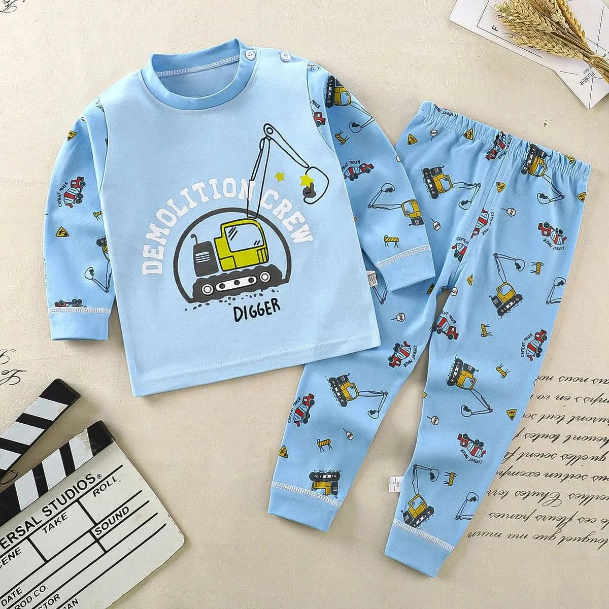 Children Kids Clothes Sets  Boys Girls Suit Pajamas Clothinng Pants Cartoon Autumn Winter Sleepwear Outfits - M & M Global