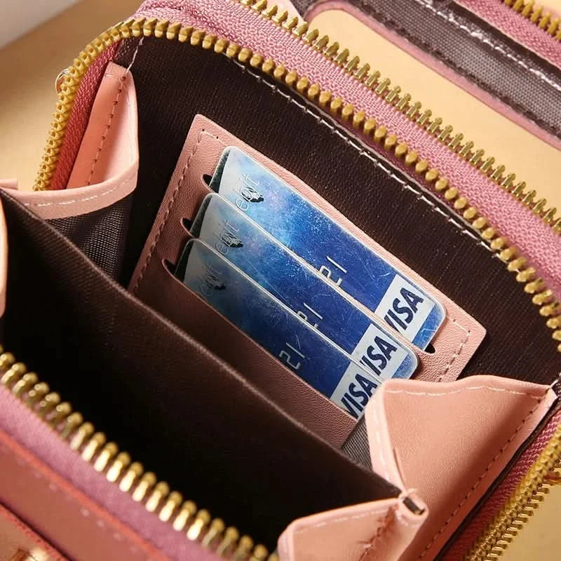 Touch Screen Cell Phone Messenger Bags Women Purse and Handbag Mini Shoulder Bag Pink Small Hand Bag Crossbody for Women  bolsos - M & M Global