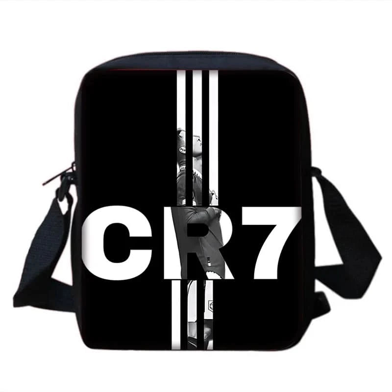 pcs set Football CR7 Star Child School Backpack with Lunch Bags Pencil Bags School Bags for R-Ronaldos Boys Girls Best Gift - M & M Global