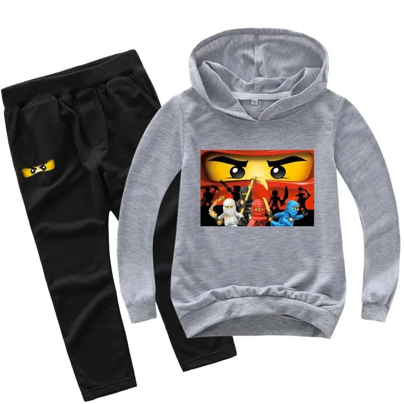2-13 years Spring Autumn Children Clothing Sets  Kids Clothes Baby Boys Hoodies Pants 2 Pcs Set Tracksuit Anime Outwear Coat - M & M Global