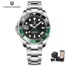 PAGANI DESIGN PD-1662 Luxury GMT Men Mechanical Wristwatch Sapphire Glass Stainless Steel 100M Waterproof Automatic Watches - M & M Global