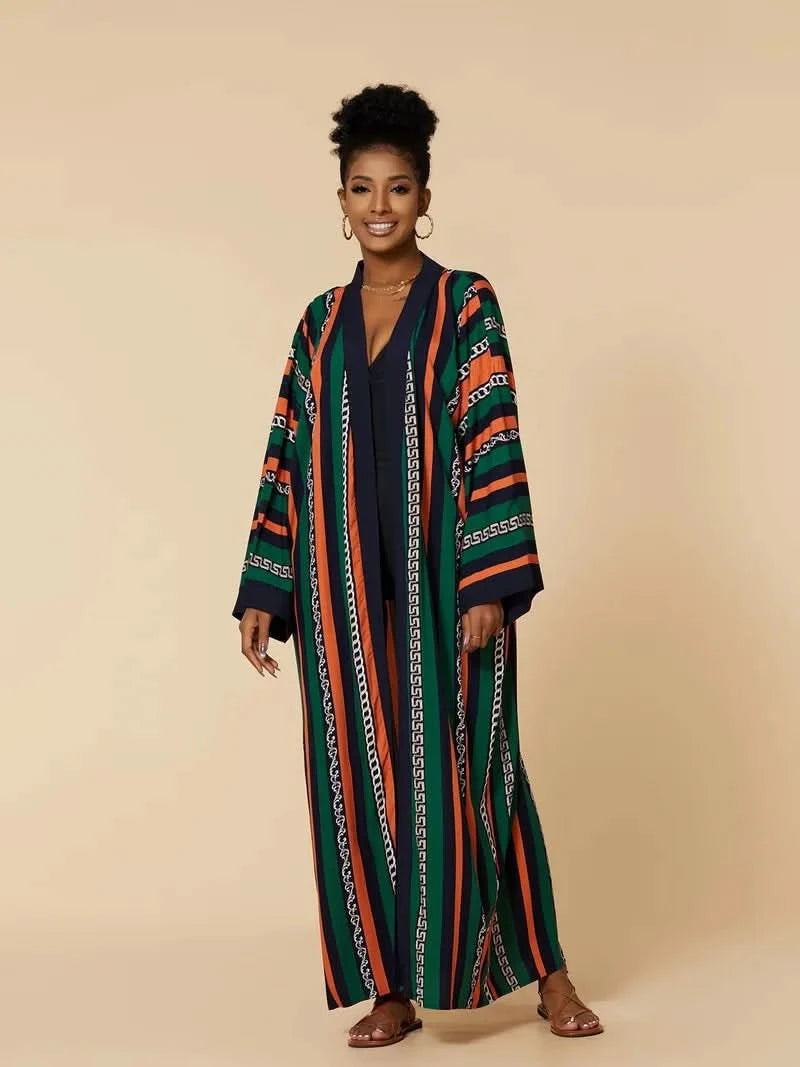 Para Praia Kimono Beach Robe 9 Colors Bikini Cover Ups Beachwear Femme Long Dress Sarong Women Loose Cardigan Swimsuit Covers - M & M Global