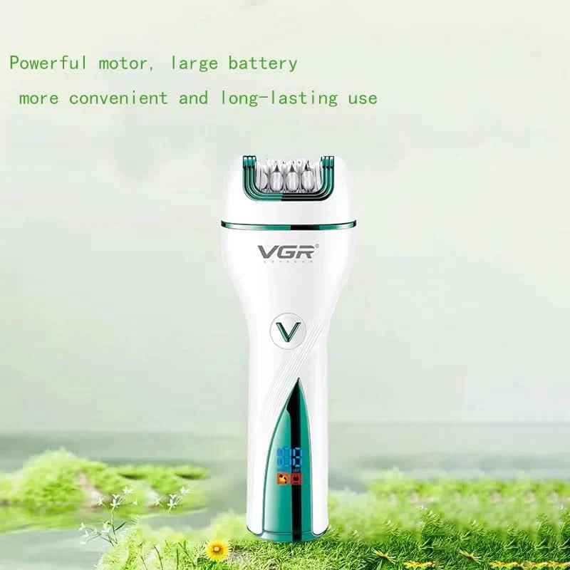 VGR 3in1 Rechargeable Epilator For Women Electric Shaver Leg Hair Removal For Facial，Lip，Chin，Razor Bikini Trimmer - M & M Global