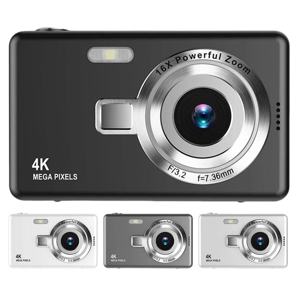 4K HD 1080P Video Camcorder 2.4 Inch IPS Screen Digital Camera 96MP Autofocus Vlogging Camera 16X Zoom for Kids Adults Beginners - M & M Global