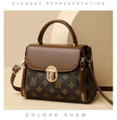 Bags for Women, Printed Fashionable Hand-Held Locks, Commuting Small Square Bag, Fashionable and Versatile Shoulder Crossbody Ba - M & M Global