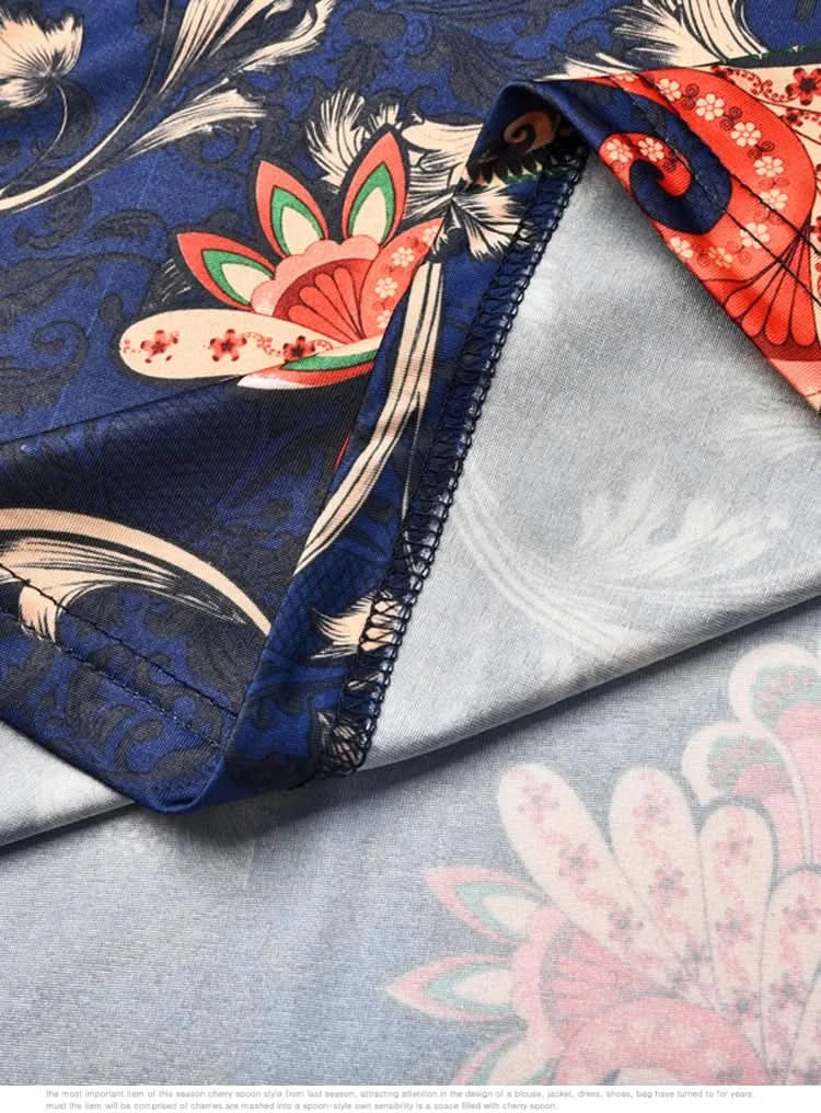 Summer 2024 Sundress O Neck Print Female A-line Beach Bohemian Women Dresses Sexy Boho Elegant Long Dress Robe - M & M Global