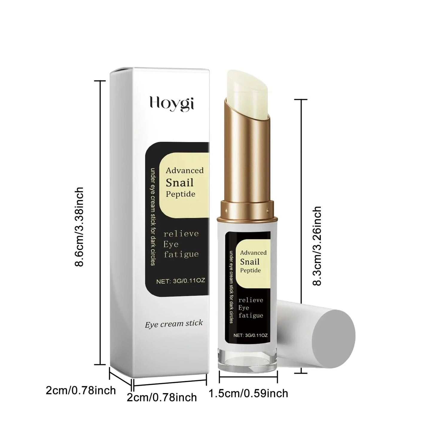 Snail Eye Cream Stick Collagen Fade Fine Lines Wrinkle Lightening Dark Circles Firming Eye Bags Puffiness Moisturizing Eye Cream - M & M Global