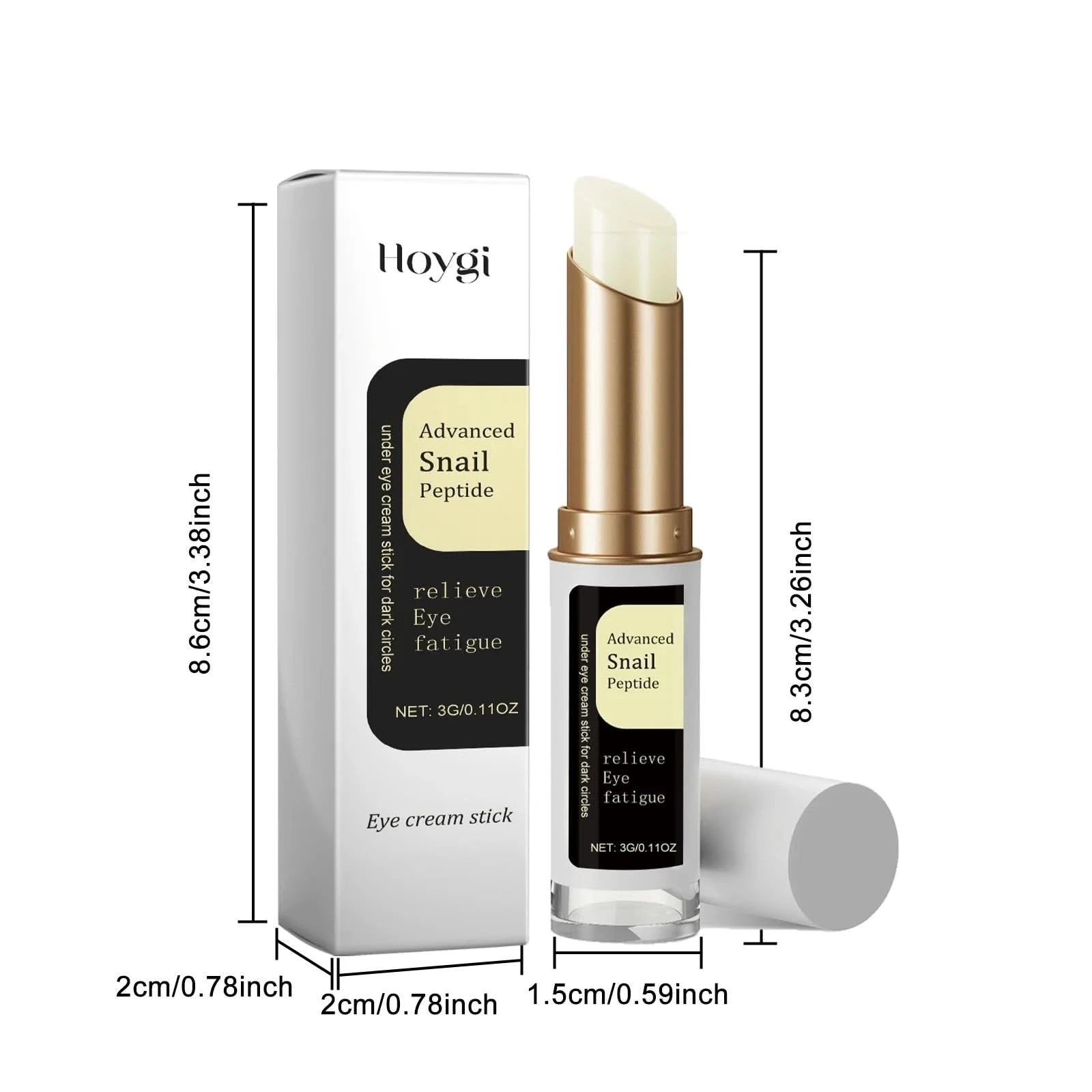 Snail Eye Cream Stick Collagen Fade Fine Lines Wrinkle Lightening Dark Circles Firming Eye Bags Puffiness Moisturizing Eye Cream - M & M Global