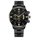 2023 Fashion Men Gold Stainless Steel Watch Luxury Calendar Quartz Wrist Watch Mens Business Watches for Man Clock Reloj Hombre - M & M Global