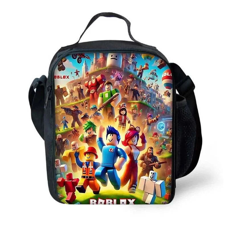 Child School Game R-RobloxS Backpack with Lunch Bags ,Pencil Bags ,School Bags for Boys Girls Best Gift - M & M Global