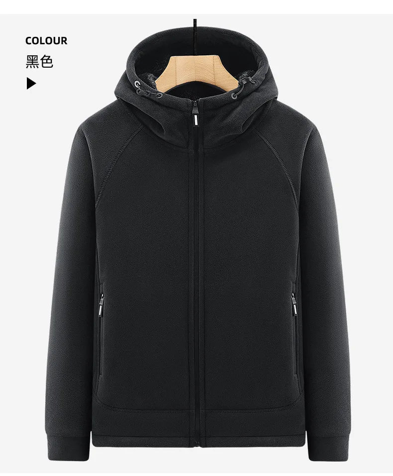 Men's Warm Jacket, Sports Hooded Sweatshirt, Oligon Fabric Coat, High-quality Design, Warm Coat with Fashionable Hood 2025 New