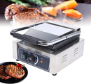 Commercial 1800W Panini Press Grill, Dual-Sided Electric Griddle Machine with Non-Stick Surfaces, Adjustable Temperature Control - M & M Global