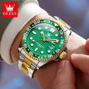 OLEVS Original Brand High Fashion Men's watch WaterproofCalendar Quartz Watch for Male Luminous Stainless Steel Authentic Watch - M & M Global